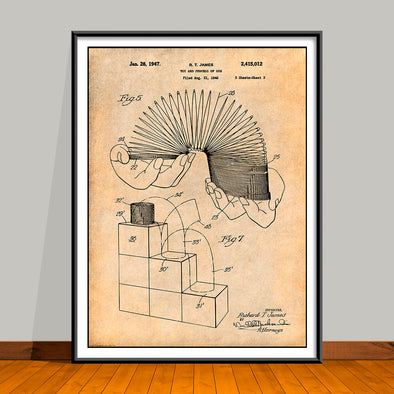 1947 Slinky Toy Patent Print - UNFRAMED