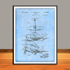1947 Military Airplane Wedberg Patent Print - Unframed