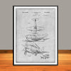 1947 Military Airplane Wedberg Patent Print - Unframed