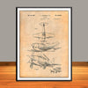 1947 Military Airplane Wedberg Patent Print - Unframed