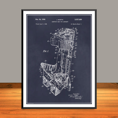 1948 Martin Aircraft Ejection Seat Patent Print - UNFRAMED