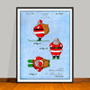 1948 Colorized Santa Claus Patent Print - UNFRAMED
