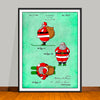 1948 Colorized Santa Claus Patent Print - UNFRAMED