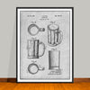 1949 Beer Mug Patent Print - Unframed