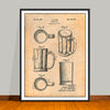 1949 Beer Mug Patent Print - Unframed