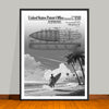 Surfboard Embellished Patent Art Print, Surf Poster, Beach House Decor - 2 Styles – UNFRAMED