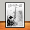 Saxophone Patent with Jazz Musician Artwork – Classic Music Decor – UNFRAMED