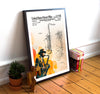 Saxophone Patent with Jazz Musician Artwork – Classic Music Decor – UNFRAMED