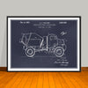 1952 Concrete Mixer Truck Patent Print - UNFRAMED