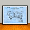 1952 Concrete Mixer Truck Patent Print - UNFRAMED