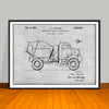 1952 Concrete Mixer Truck Patent Print - UNFRAMED