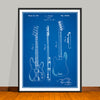 1952 Fender P1 Bass Guitar Patent Print - UNFRAMED