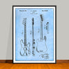 1952 Fender P1 Bass Guitar Patent Print - UNFRAMED