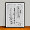 1952 Fender P1 Bass Guitar Patent Print - UNFRAMED