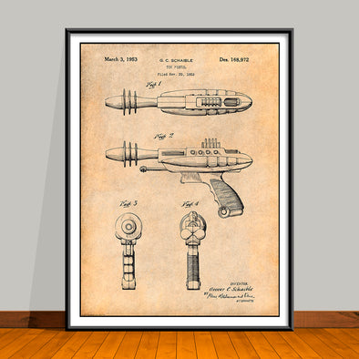 1953 Ray Gun Toy Pistol Patent Print - UNFRAMED