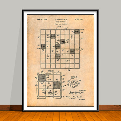 1954 Scrabble Game Patent Print - UNFRAMED