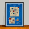 1954 Scrabble Colorized Game Patent Print - UNFRAMED
