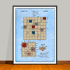 1954 Scrabble Colorized Game Patent Print - UNFRAMED