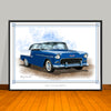 1955 Chevrolet Bel Air Two-tone Muscle Car Art Print - 18" X 24" UNFRAMED