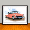 1955 Chevrolet Bel Air Two-tone Muscle Car Art Print - 18" X 24" UNFRAMED