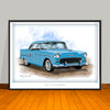 1955 Chevrolet Bel Air Muscle Car Art Print - 18" X 24" UNFRAMED
