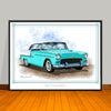 1955 Chevrolet Bel Air Two-tone Muscle Car Art Print - 18" X 24" UNFRAMED