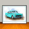 1955 Chevrolet Bel Air Muscle Car Art Print - 18" X 24" UNFRAMED