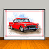 1955 Chevrolet Bel Air Muscle Car Art Print - 18" X 24" UNFRAMED