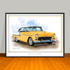 1955 Chevrolet Bel Air Two-tone Muscle Car Art Print - 18" X 24" UNFRAMED