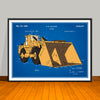 1955 Construction Front End Loader Colorized Patent Print - UNFRAMED