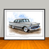 1957 Chevrolet Bel Air Muscle Car Art Print - 18" X 24" UNFRAMED