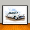1957 Chevrolet Bel Air Muscle Car Art Print - 18" X 24" UNFRAMED