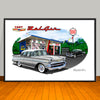 1957 Chevy Bel Air Two-tone Classic Car Art Print - 13" X 19" UNFRAMED