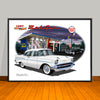 1957 Limited Edition Chevrolet Bel Air Storm Scene Classic Car Art Print - 18" X 24" UNFRAMED