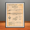 1957 Chevy Nomad Rocket Bullet Hood Ornament Patent Print - Unframed