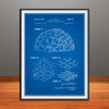 1957 Geodesic Plydome Buckminster Fuller Patent Print - Unframed