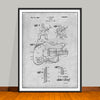1958 Fender Stratocaster Electric Guitar Patent Print - UNFRAMED