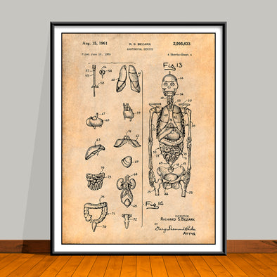 1959 Anatomical Skeleton Patent Print - UNFRAMED