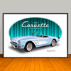1959 Chevrolet Corvette Car Art Print - 13" X 19" UNFRAMED