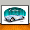 1959 Chevrolet Corvette Car Art Print - 13" X 19" UNFRAMED