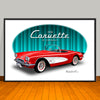 1959 Chevrolet Corvette Car Art Print - 13" X 19" UNFRAMED