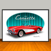 1959 Chevrolet Corvette Car Art Print - 13" X 19" UNFRAMED