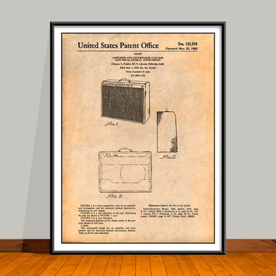 1959 Fender Amplifier and Loudspeaker Patent Print - UNFRAMED