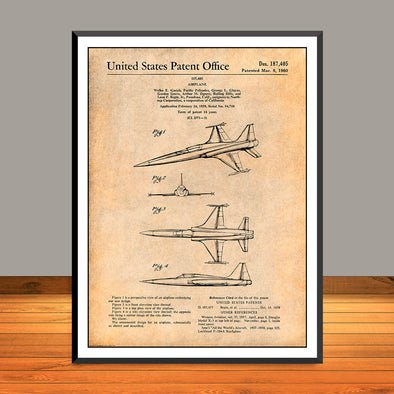 1959 Lockheed F104 Starfighter Patent Print - UNFRAMED