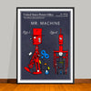 1960 Colorized Mr. Machine Mechanical Toy Robot Patent Print - UNFRAMED (Copy)