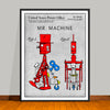 1960 Colorized Mr. Machine Mechanical Toy Robot Patent Print - UNFRAMED (Copy)