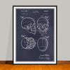 1960 Anatomical Skull Patent Print - Unframed