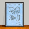 1960 Anatomical Skull Patent Print - Unframed