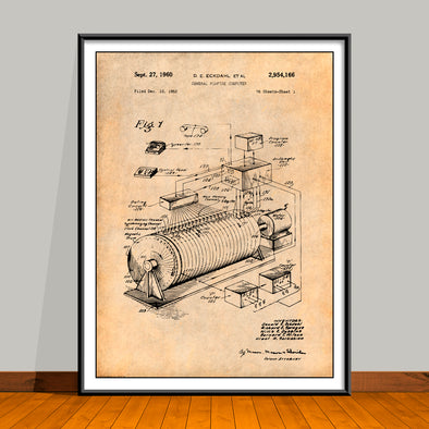 1960 Eckdahl Computer Patent Print - Unframed