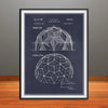 1960 Laminar Geodesic Dome Buckminster Fuller Patent Print - Unframed